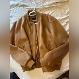 OAK + FORT Tan Bomber Jacket